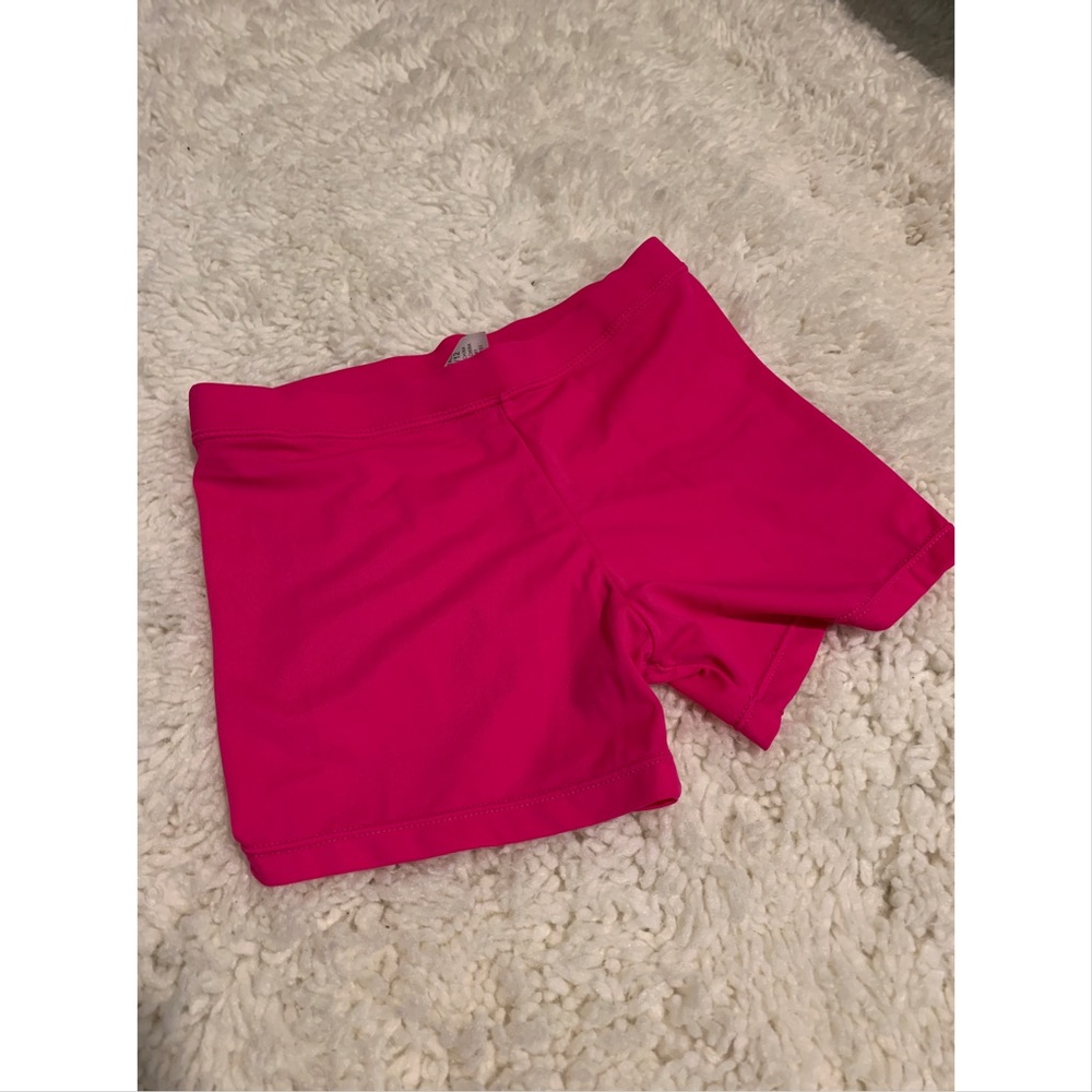 Pink tight shorts